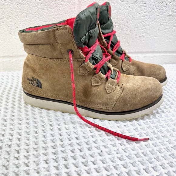 The North Face Brown Chilkat Heatseeker Boots Women’s Leather Suede Sz 9 - Picture 2 of 11